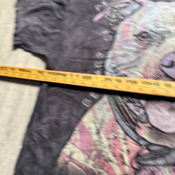 The Mountain Pitbull Love Tee Shirt XL Gray Stone Wash BIG HEART DOG CUTE - Picture 6 of 7